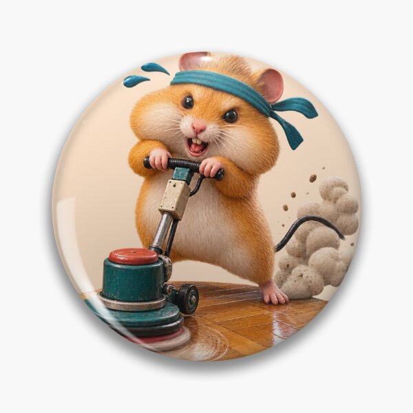 Item preview, Funny Hamster Floor Polisher German Idiom Literal Cartoon designed and sold by SVox.