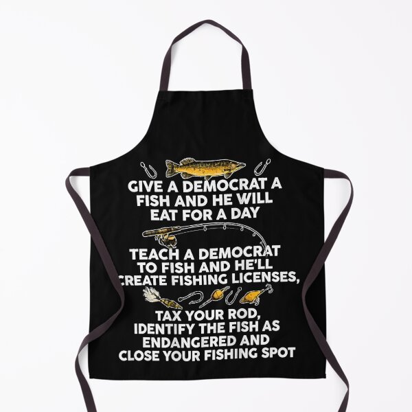 Item preview, Give A Democrat A Fish Political Fishing Humor Conservative Quote Outdoor Fan Apparel designed and sold by slmfams.