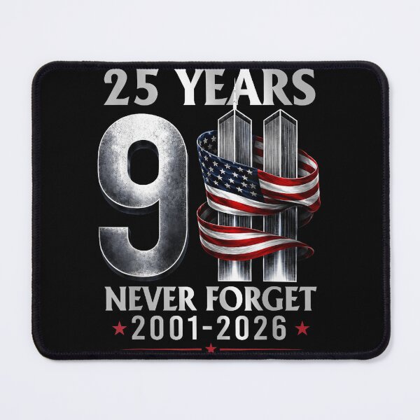 Item preview, 25 Years 9 11 Never Forget 2001 2026 Twin Towers American Flag Memorial Patriotic Fan Apparel designed and sold by slmfams.