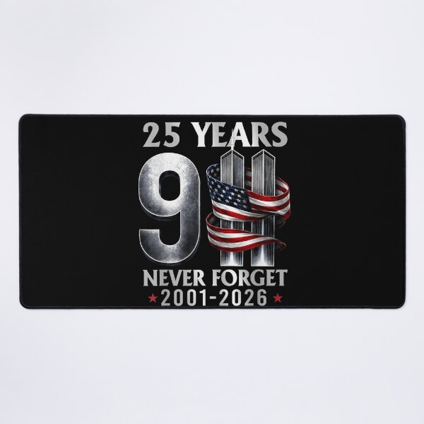 Item preview, 25 Years 9 11 Never Forget 2001 2026 Twin Towers American Flag Memorial Patriotic Fan Apparel designed and sold by slmfams.