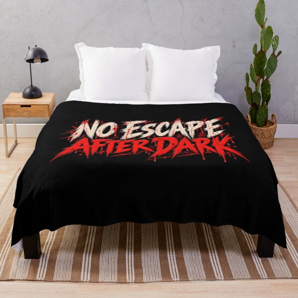 Item preview, No Escape After Dark – Slasher Horror Quote designed and sold by Pandaburba.