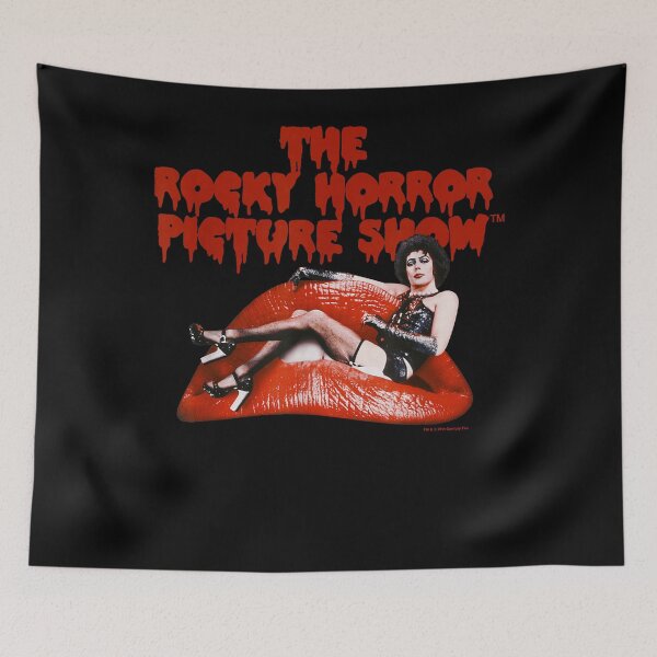 Item preview, The Rocky Horror Picture Show Frank N Furter Reclining On Giant Red Lips Cult Classic Fan Apparel designed and sold by slmfams.