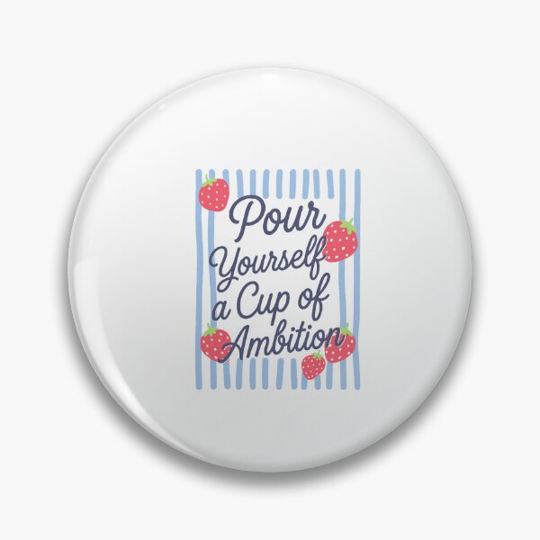 Item preview, Striped Strawberry Pour Yourself a Cup of Ambition designed and sold by ImeldaSparks.