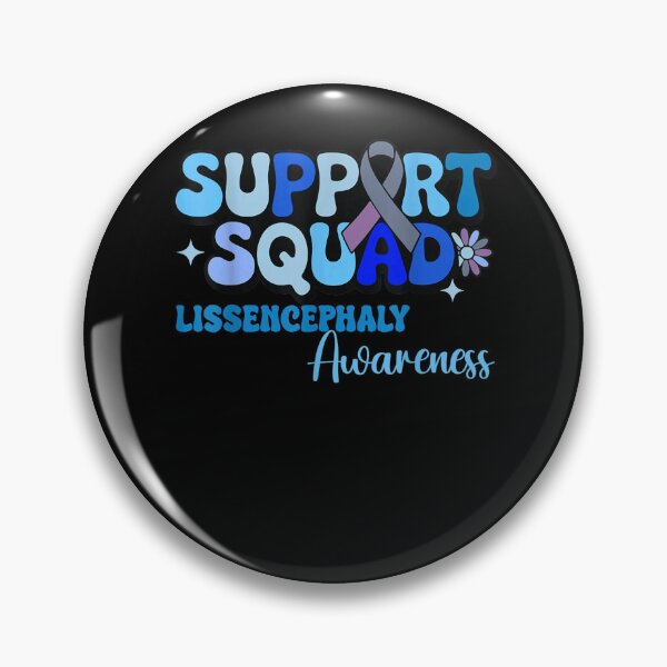 Item preview, Support Squad Lissencephaly Awareness Blue Ribbon Heart Flower Charity Fan Apparel designed and sold by slmfams.