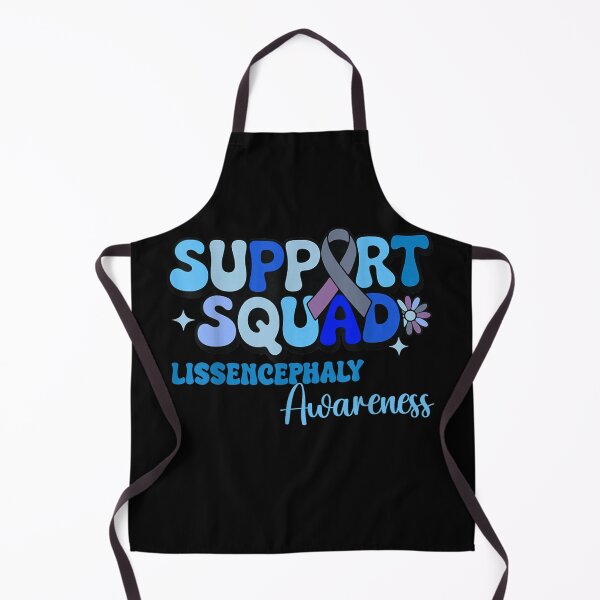 Item preview, Support Squad Lissencephaly Awareness Blue Ribbon Heart Flower Charity Fan Apparel designed and sold by slmfams.
