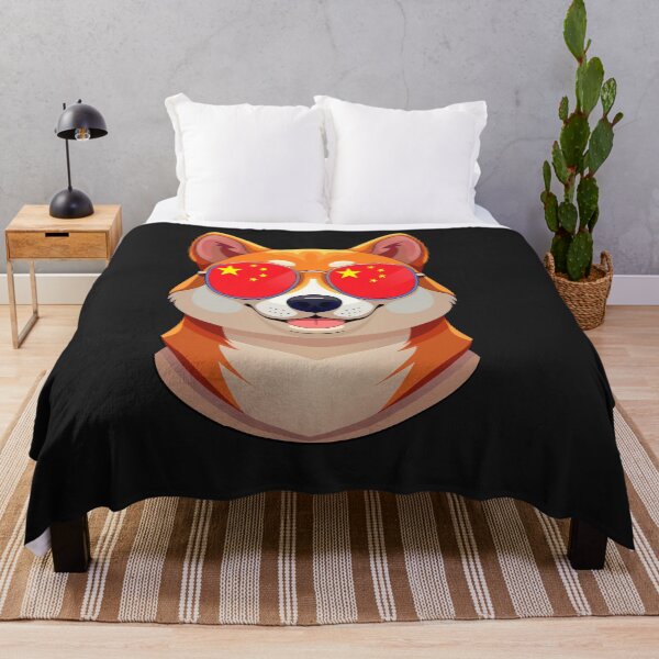 Item preview, Vintage Patriotic Shiba Inu Chinese Flag designed and sold by DreamBrushy.