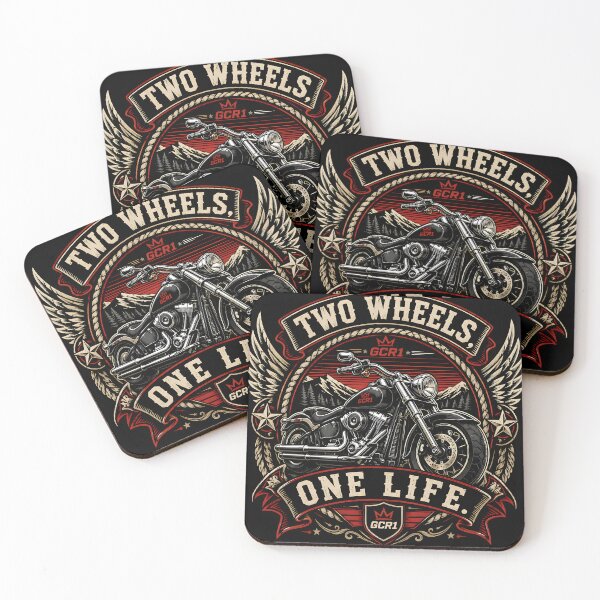 Item preview, GCR1 Two Wheels, One Life – Vintage Motorcycle Rider Design designed and sold by GCR1.