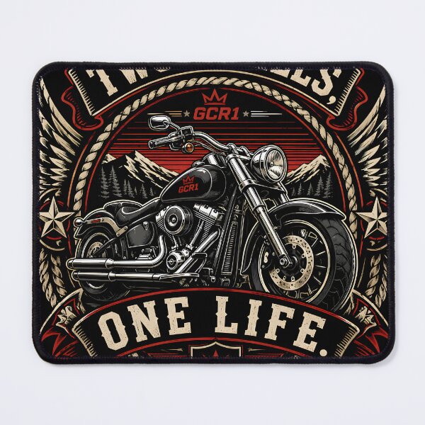 Item preview, GCR1 Two Wheels, One Life – Vintage Motorcycle Rider Design designed and sold by GCR1.