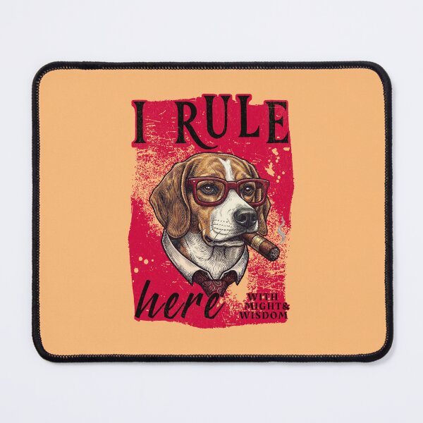 Item preview, Beagle Cigar Mafia Boss - I Rule Here designed and sold by PixelsPaws.