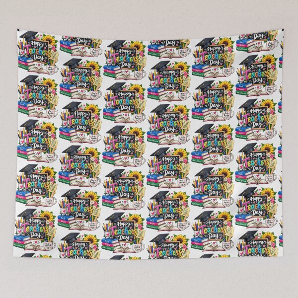 Item preview, Happy Teachers Day – Colorful Teacher Appreciation Design designed and sold by Ishratparween11.