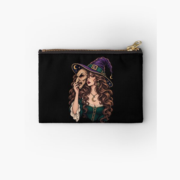 Item preview, Witch Holding a Hag Mask Fantasy Illustration designed and sold by elderberry.