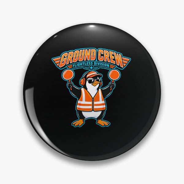 Item preview, Penguin Runway Marshal Ground Crew Humor designed and sold by elderberry.