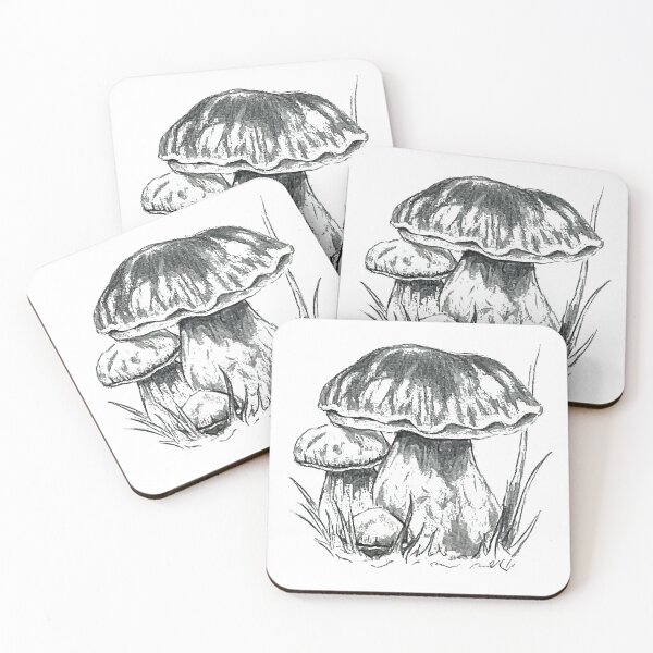Item preview, Porcini Mushroom – Realistic Botanical Pencil Art designed and sold by SaskiaFranken.