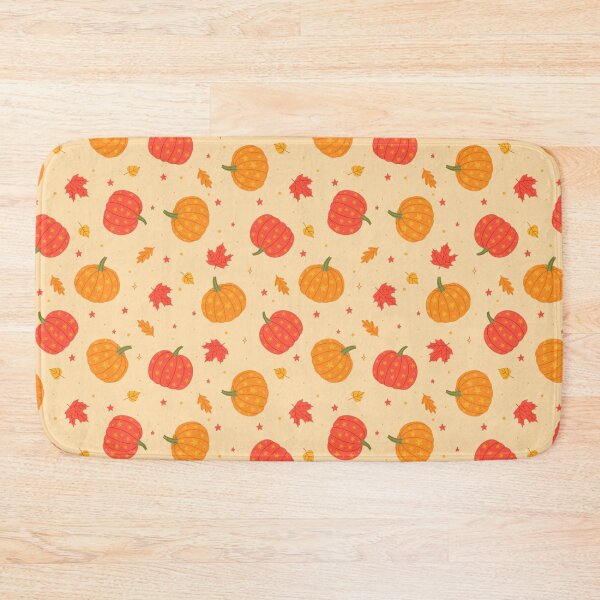 Item preview, Autumn  pumpkins, stars and colorful leaves. designed and sold by burbura.