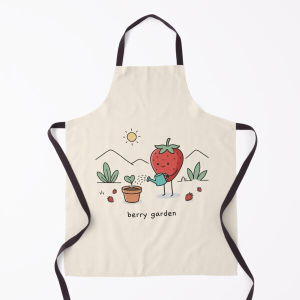 Item preview, Cute Strawberry Watering Plant Berry Garden Illustration designed and sold by Eathusiast.