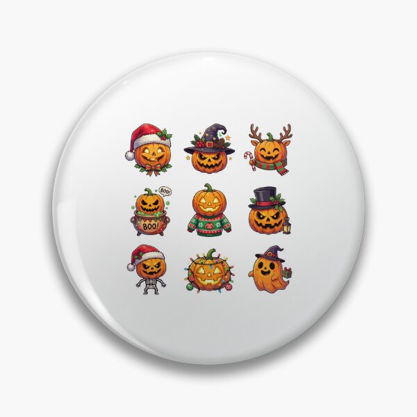Item preview, Halloween Christmas Pumpkin Mashed Up Holiday Characters designed and sold by Steele-Art.