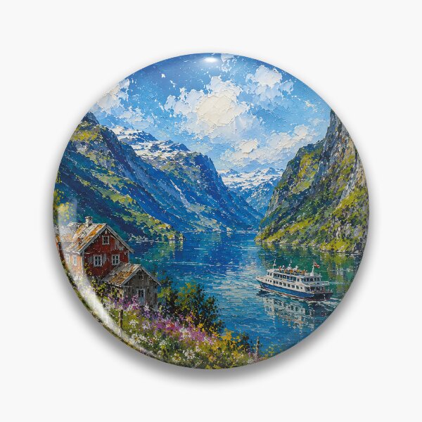 Item preview, Nærøyfjord in Norway painting - A Beautiful place in Scandinavia. designed and sold by GalleryKauffeld.