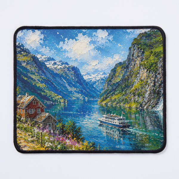 Item preview, Nærøyfjord in Norway painting - A Beautiful place in Scandinavia. designed and sold by GalleryKauffeld.