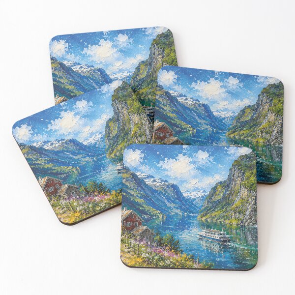 Item preview, Nærøyfjord in Norway painting - A Beautiful place in Scandinavia. designed and sold by GalleryKauffeld.