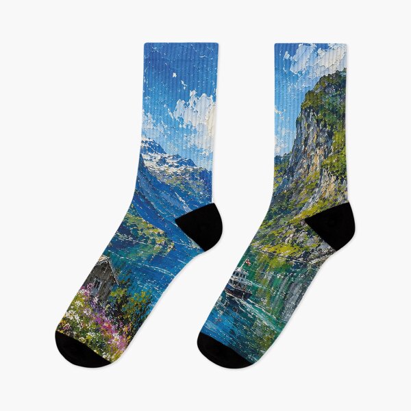 Item preview, Nærøyfjord in Norway painting - A Beautiful place in Scandinavia. designed and sold by GalleryKauffeld.