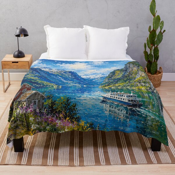 Item preview, Nærøyfjord in Norway painting - A Beautiful place in Scandinavia. designed and sold by GalleryKauffeld.