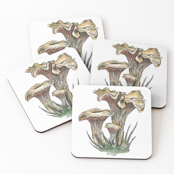 Item preview, Realistic Chanterelle Mushroom – Pencil and Watercolor Botanical Nature Art designed and sold by SaskiaFranken.
