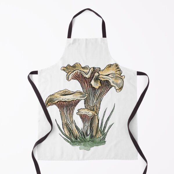 Item preview, Realistic Chanterelle Mushroom – Pencil and Watercolor Botanical Nature Art designed and sold by SaskiaFranken.