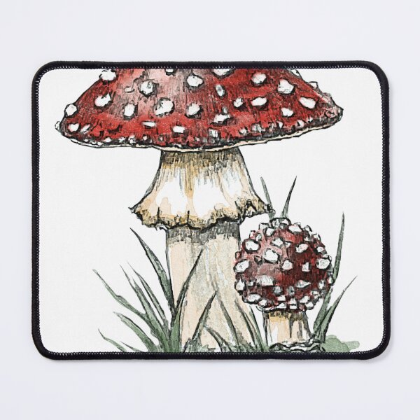 Item preview, Realistic Fly Agaric Mushroom – Amanita Muscaria Pencil and Watercolor Art designed and sold by SaskiaFranken.