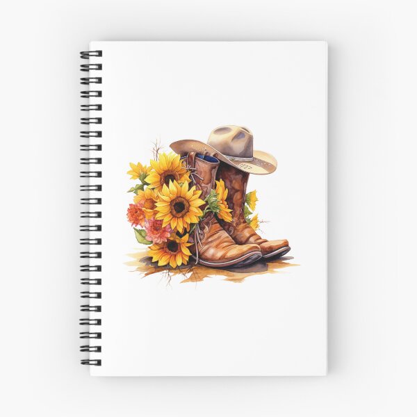 Item preview, Sunflower Cowboy Boots Western Floral Art designed and sold by Krasnovaovaova.