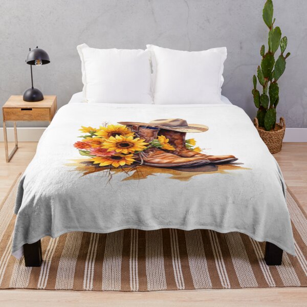 Item preview, Sunflower Cowboy Boots Western Floral Art designed and sold by Krasnovaovaova.