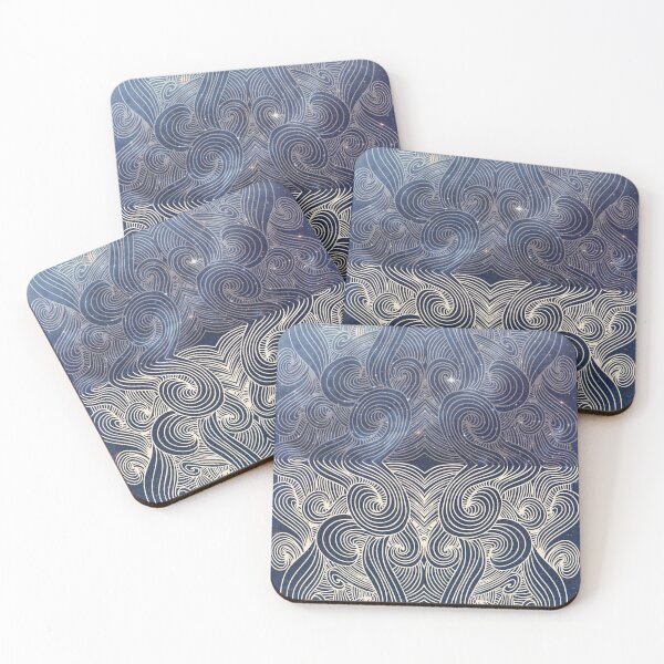 Item preview, Ocean Waves – Mystical Blue Line Pattern designed and sold by Theshapearts.