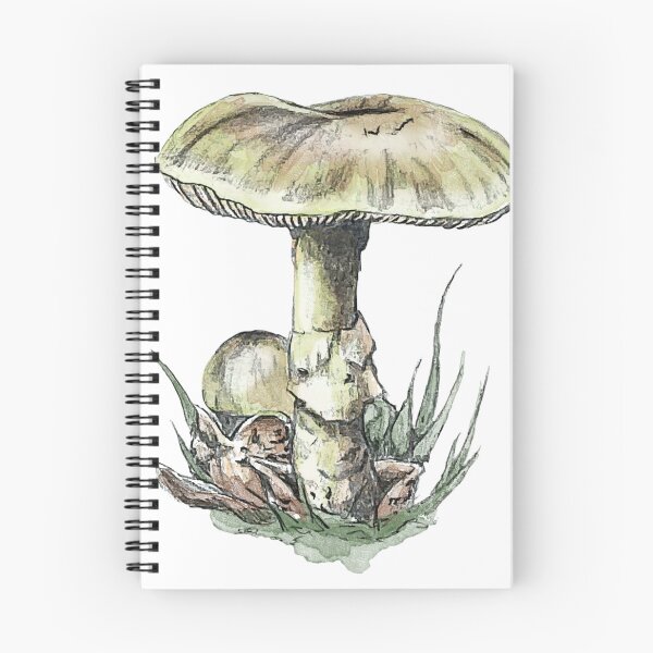 Item preview, Death Cap Mushroom – Realistic Pencil and Watercolor Botanical Illustration designed and sold by SaskiaFranken.