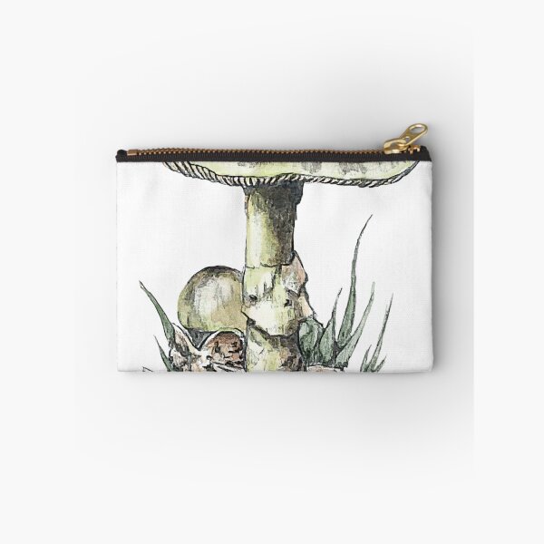 Item preview, Death Cap Mushroom – Realistic Pencil and Watercolor Botanical Illustration designed and sold by SaskiaFranken.