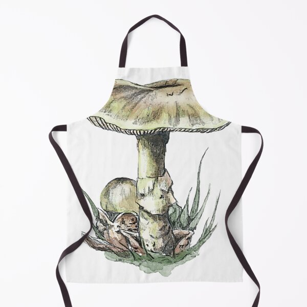 Item preview, Death Cap Mushroom – Realistic Pencil and Watercolor Botanical Illustration designed and sold by SaskiaFranken.