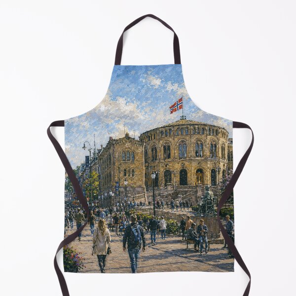 Item preview, Karl Johans Gate in Oslo painting, Norway – A Beautiful place in Scandinavia. designed and sold by GalleryKauffeld.