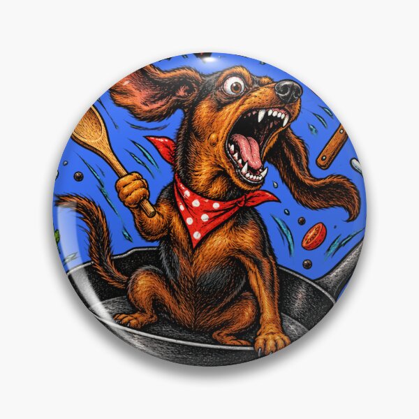 Item preview, Dog Going Crazy In A Frying Pan Funny Dachshund Cooking designed and sold by SVox.