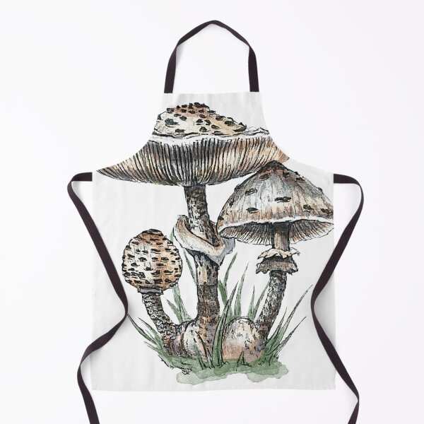 Item preview, Realistic Parasol Mushroom – Pencil and Watercolor Botanical Fungi Art designed and sold by SaskiaFranken.