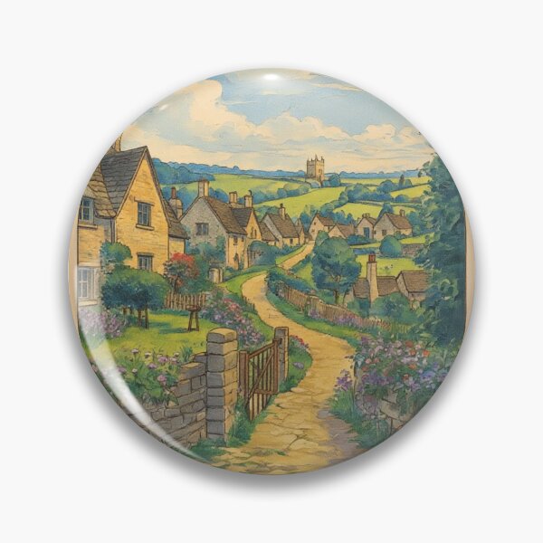 Item preview, The Cotswolds Original Custom Vintage Poster Wall Art Design Gift Pillow Home Soft Furnishing designed and sold by Cool Robot Bro..