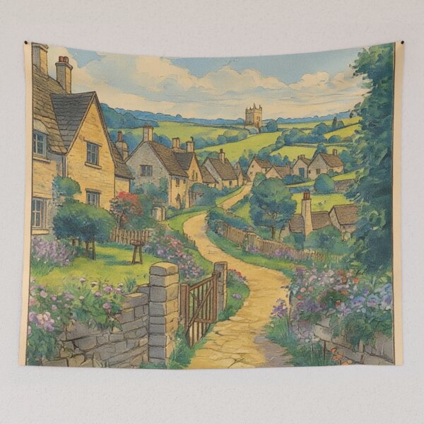 Item preview, The Cotswolds Original Custom Vintage Poster Wall Art Design Gift Pillow Home Soft Furnishing designed and sold by Cool Robot Bro..
