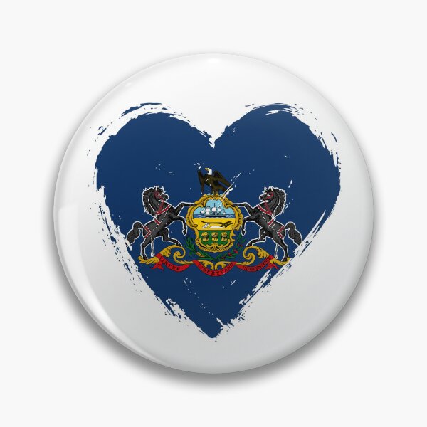 Item preview, Distressed Pennsylvania Flag Heart PA designed and sold by shitpostee.