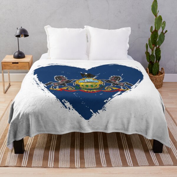 Aperçu de l'œuvre Cœur du drapeau de Pennsylvanie vieilli créée et vendue par shitpostee.