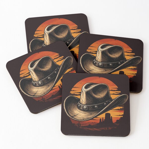 Item preview, Vintage Cowboy Hat Wild West Sunset Desert designed and sold by AgnesB77.
