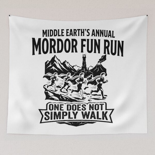 Item preview, Middle Earth's Annual Mordor Fun Run one Does not Simply Walk designed and sold by Colorfulman.