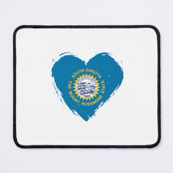 Item preview, Distressed South Dakota Flag Heart SD designed and sold by shitpostee.