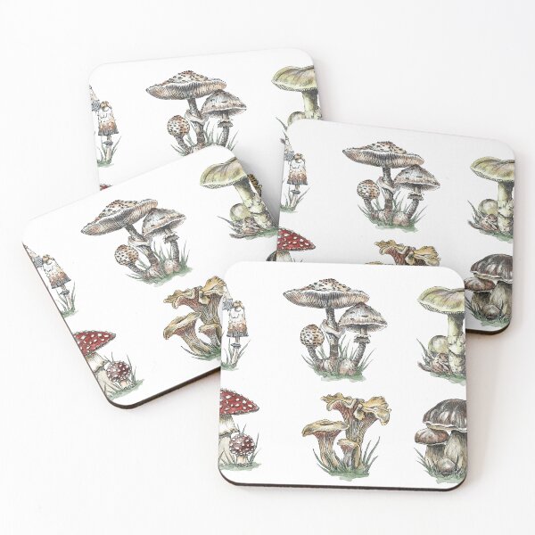 Item preview, Mushroom Collection – Six Botanical Watercolor Mushrooms | Realistic Fungi Art designed and sold by SaskiaFranken.