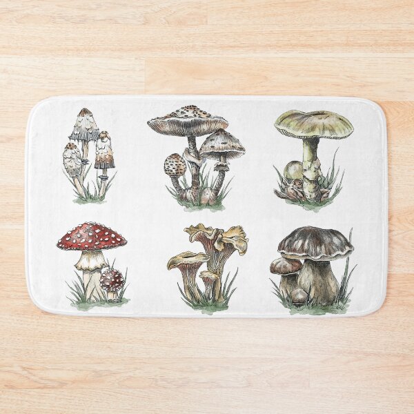 Item preview, Mushroom Collection – Six Botanical Watercolor Mushrooms | Realistic Fungi Art designed and sold by SaskiaFranken.