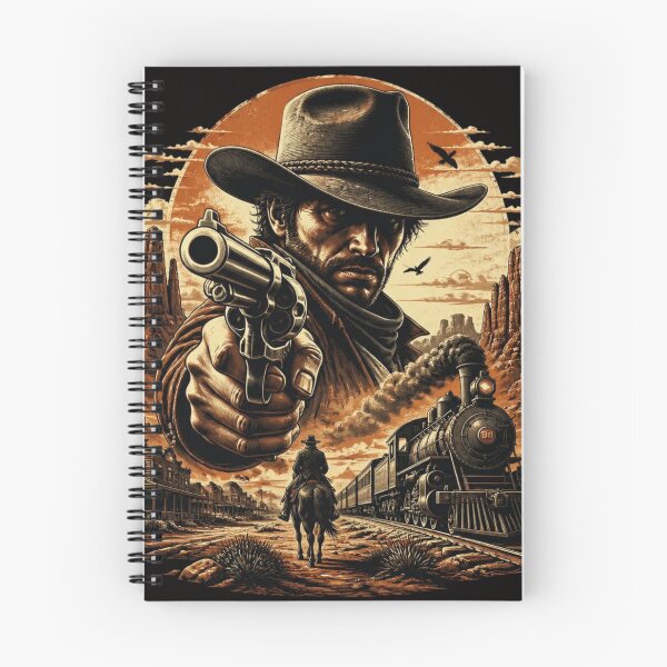 Item preview,  Wild West Outlaw Gunslinger Cowboy Steam Train Sunset designed and sold by AgnesB77.