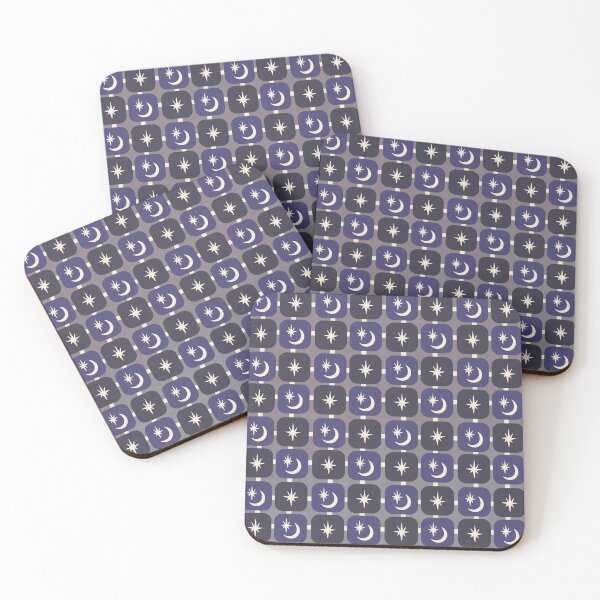 Item preview, Celestial Moon and Star Grid Pattern designed and sold by Theshapearts.