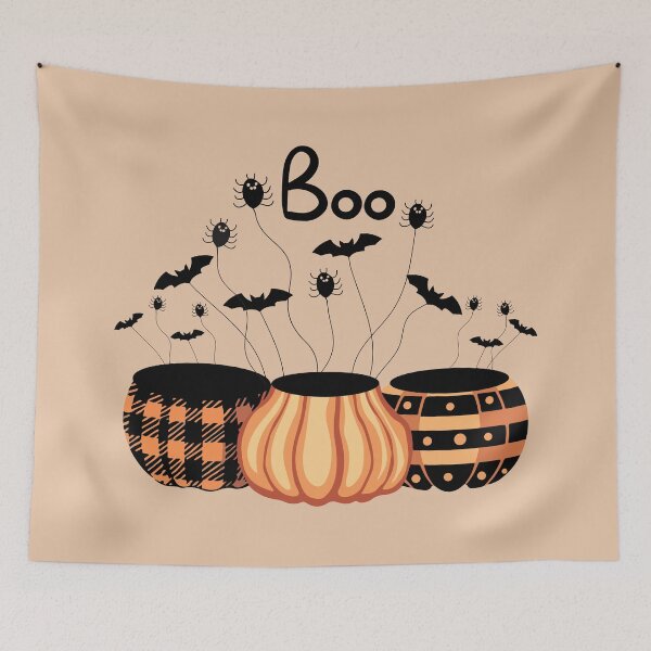 Item preview, Illustration Boo with Three Pumpkins and Bad, Spider designed and sold by AlginaPugachova.
