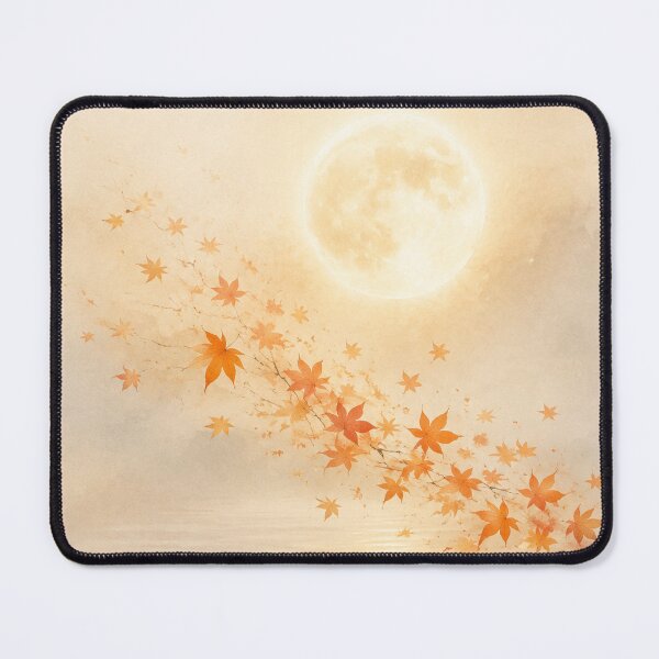 Item preview, Lumina Autumn Serenity Poster | Japanese Autumn Moon and Maple Wall Art designed and sold by LuminaKage.